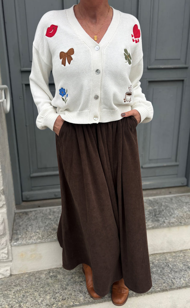Say INA Copenhagen Nederdel - Lucia - Brown Corduroy