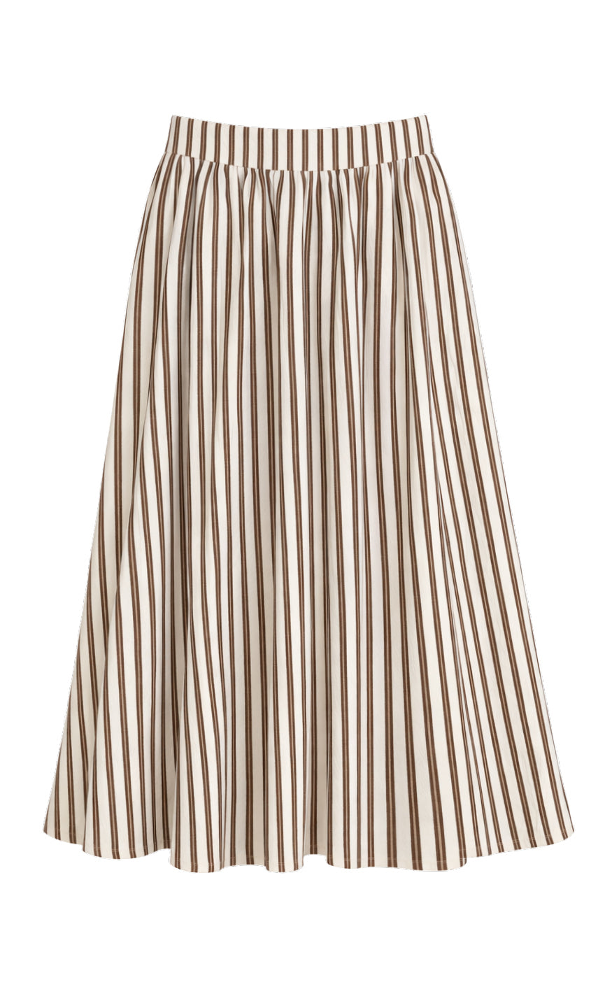 Say INA Copenhagen Nederdel - Lucia - White / Brown Striped