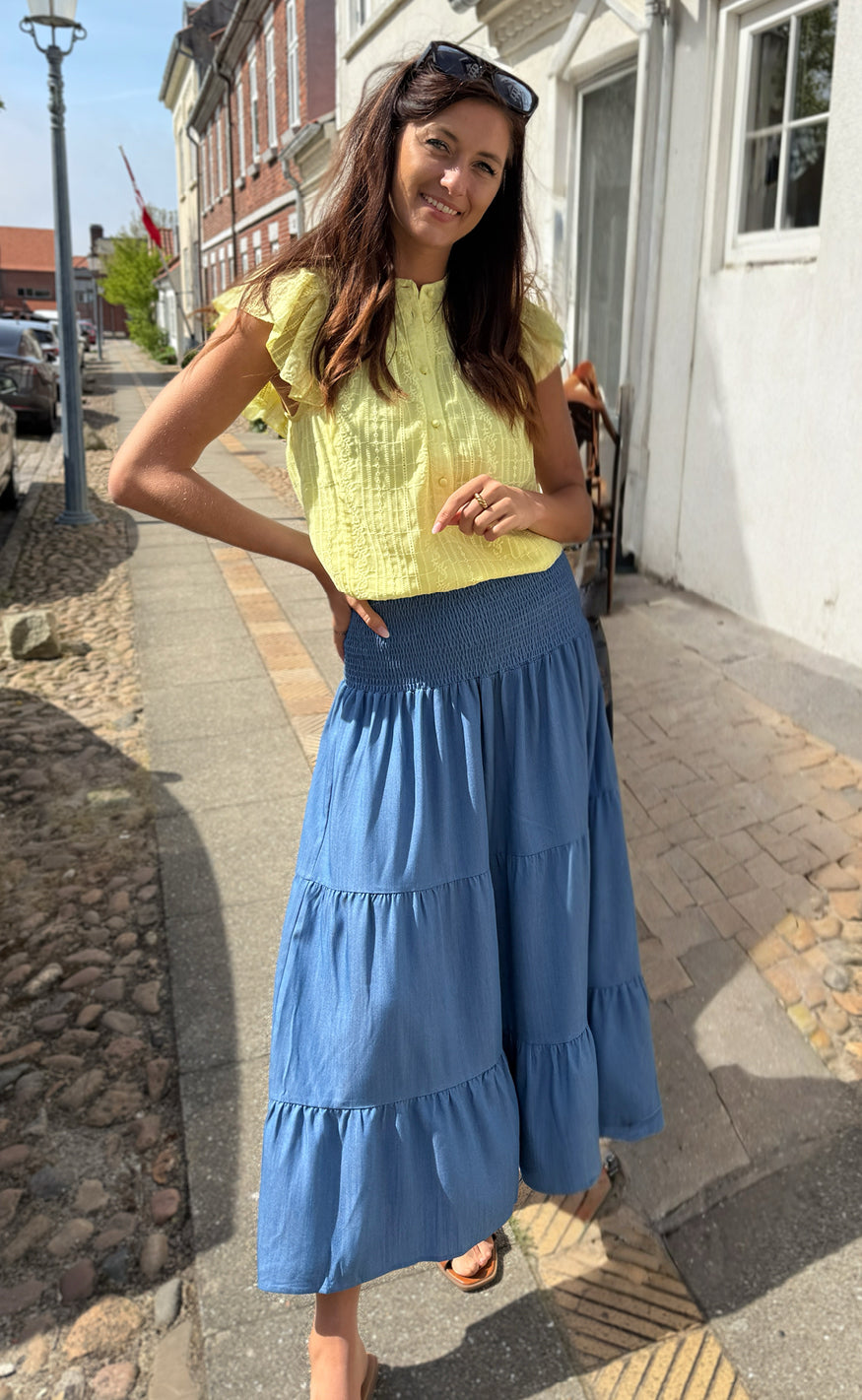 Say INA Copenhagen Nederdel - Malina - Blue Denim