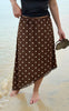 Say INA Copenhagen Nederdel - Nellie Assymmetric - Dark Brown W. White Dots