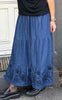 Say INA Copenhagen Nederdel - Nikoline - Denim Blue W. Embroidery
