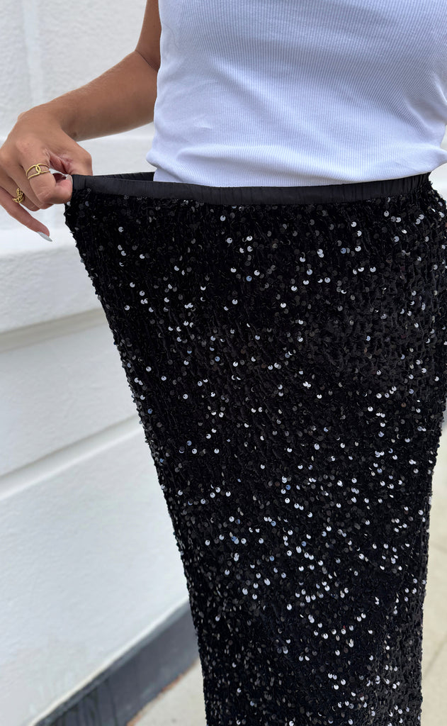 Say INA Copenhagen Nederdel - Sisse - Black Sequin
