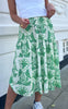 Say INA Copenhagen Nederdel - Vicky - White/Green Paisley