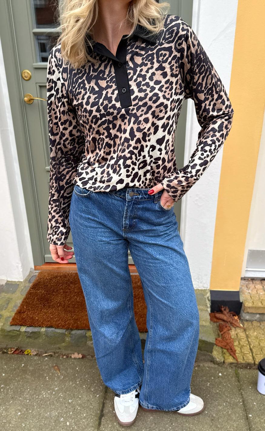 Say INA Copenhagen Polo / Bluse - Amira - Leopard