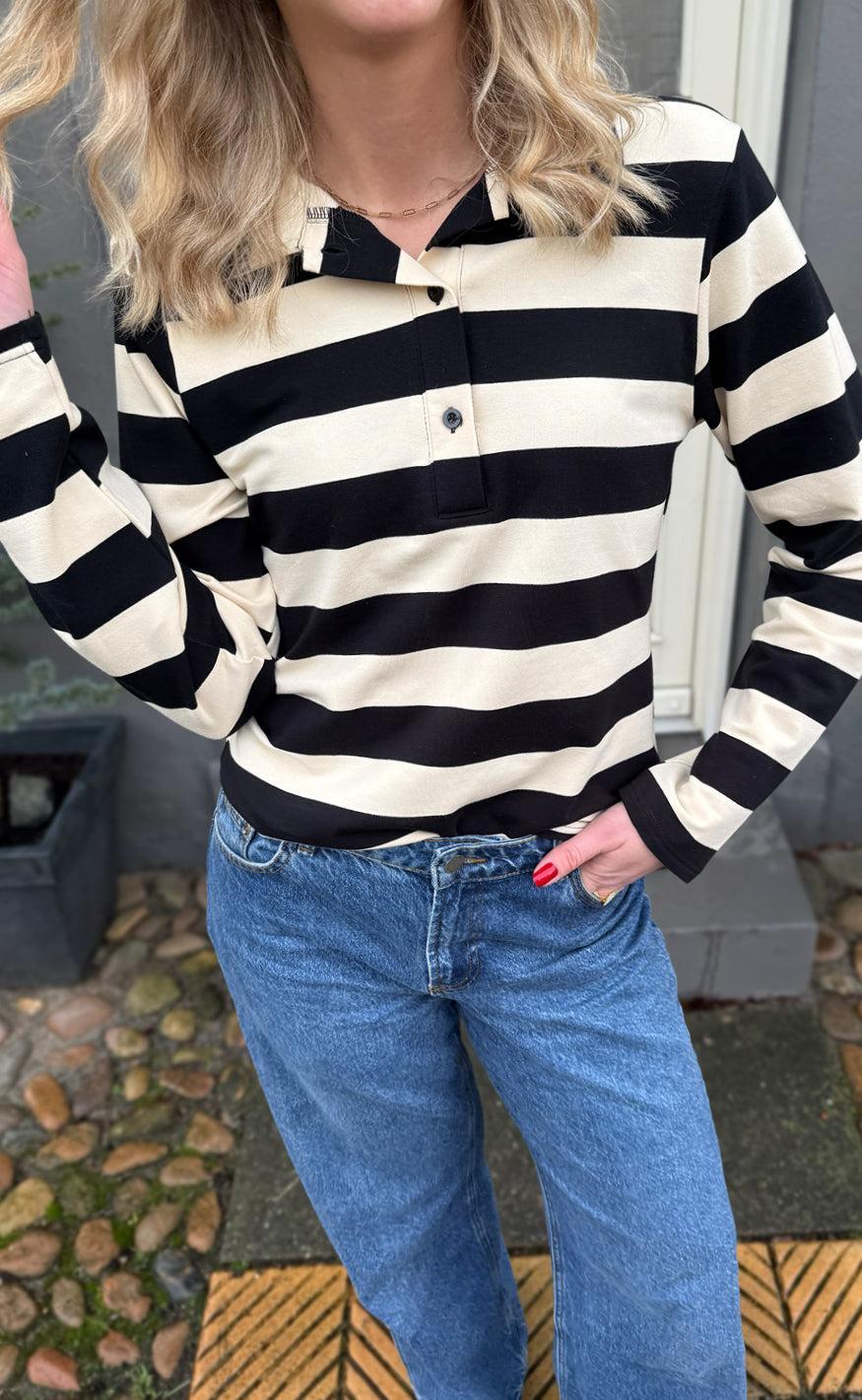 Say INA Copenhagen Polo - Olivia - Black / Beige