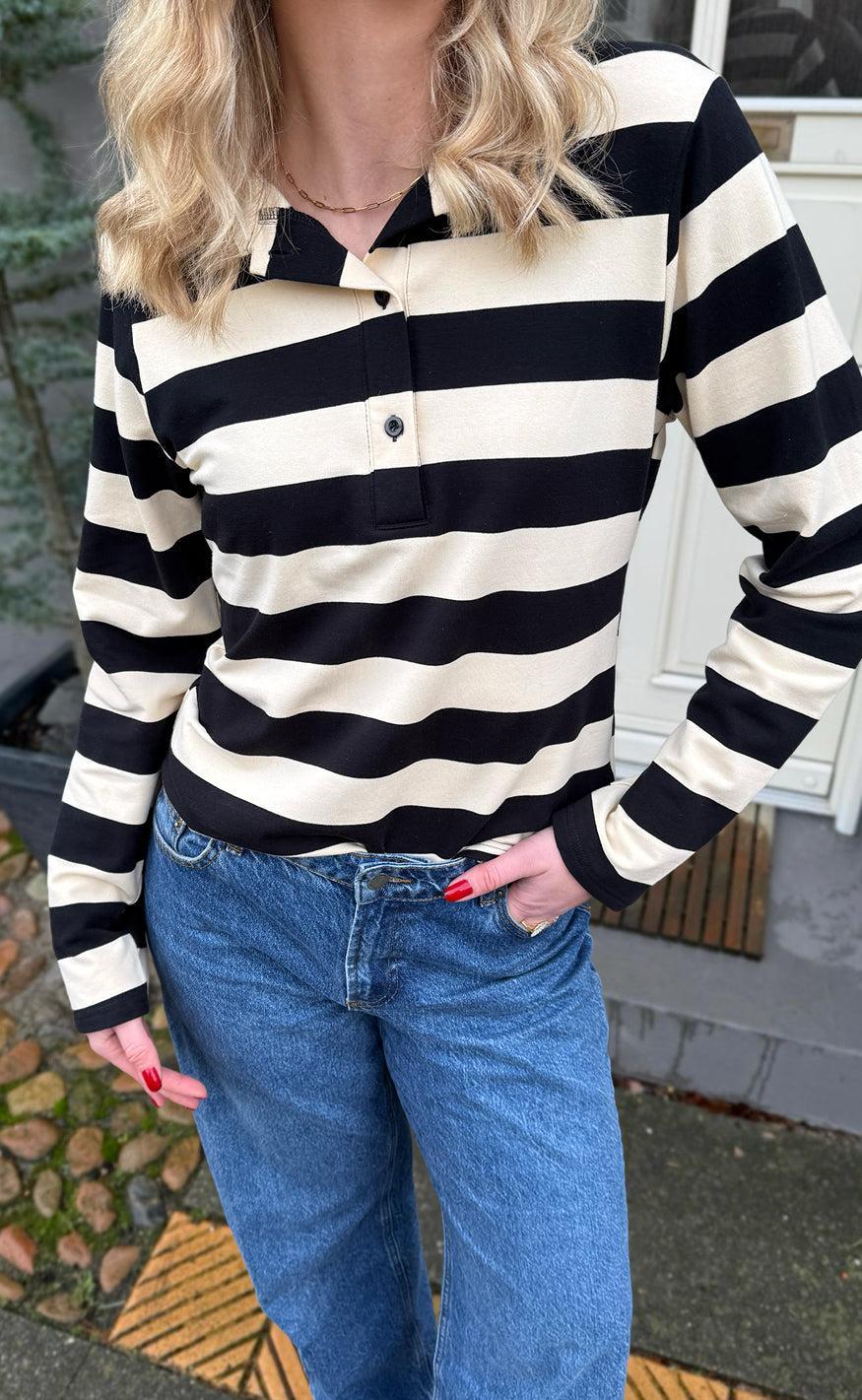 Say INA Copenhagen Polo - Olivia - Black / Beige
