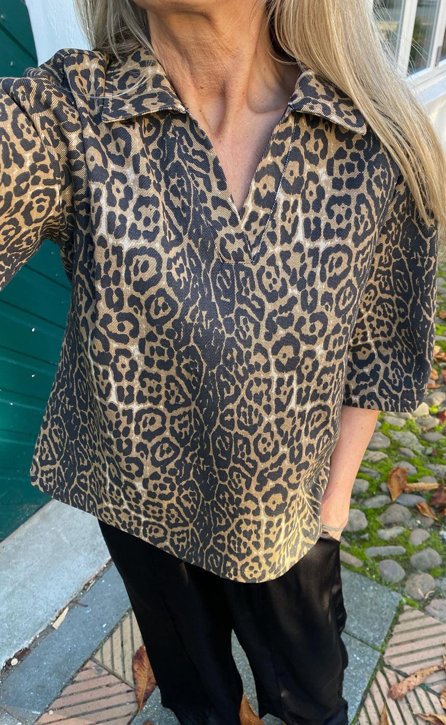 Say INA Copenhagen Polo / Skjorte - Patricia - Leopard