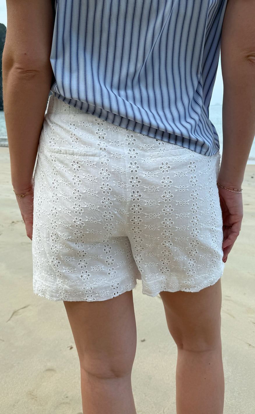 Say INA Copenhagen Shorts - Catja - White Broderie Anglaise