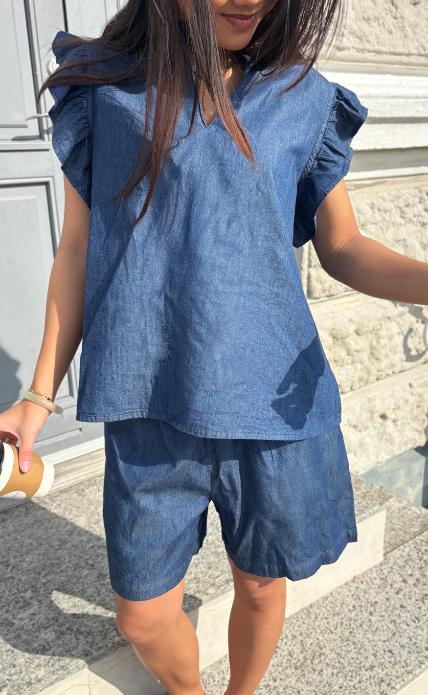 Say INA Copenhagen Shorts - Detia - Denim Blue