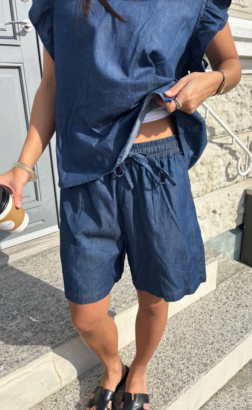 Say INA Copenhagen Shorts - Detia - Denim Blue