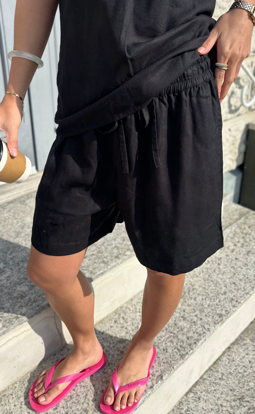 Say INA Copenhagen Shorts - Laura Linen - Black
