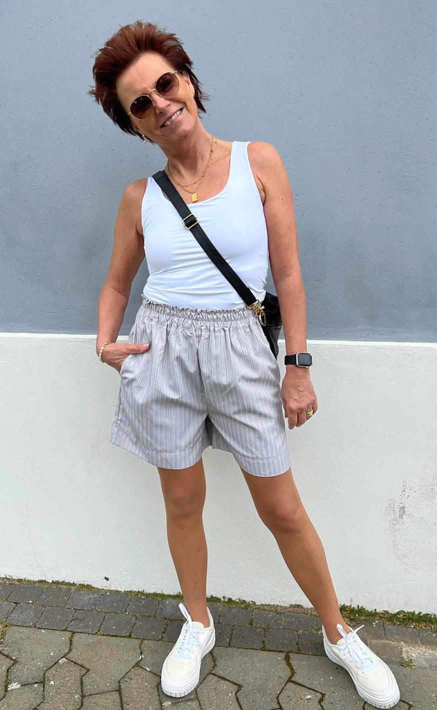 Say INA Copenhagen Shorts - Liv - Grey Striped