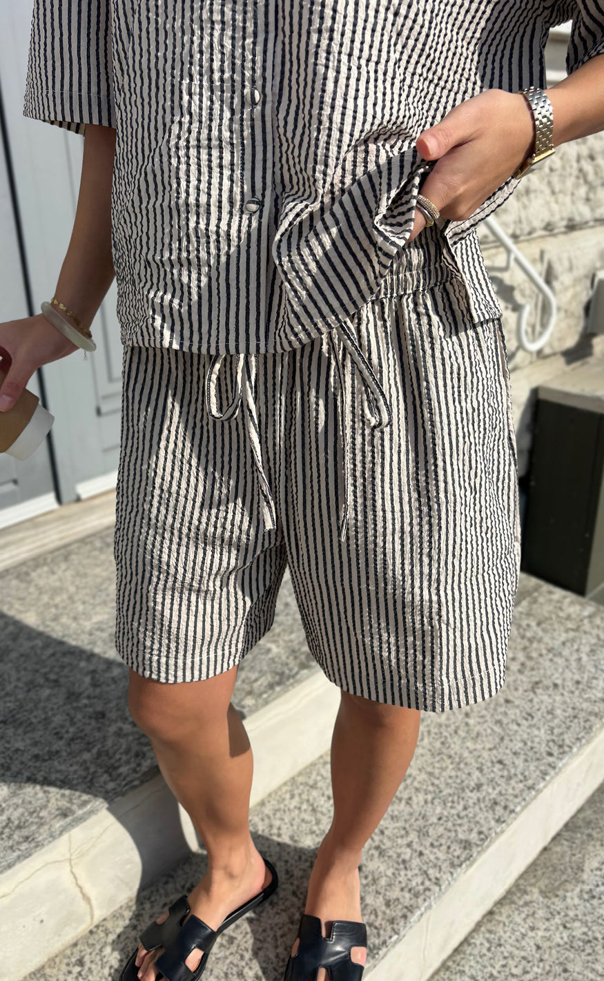 Say INA Copenhagen Shorts - Marika - Black Striped