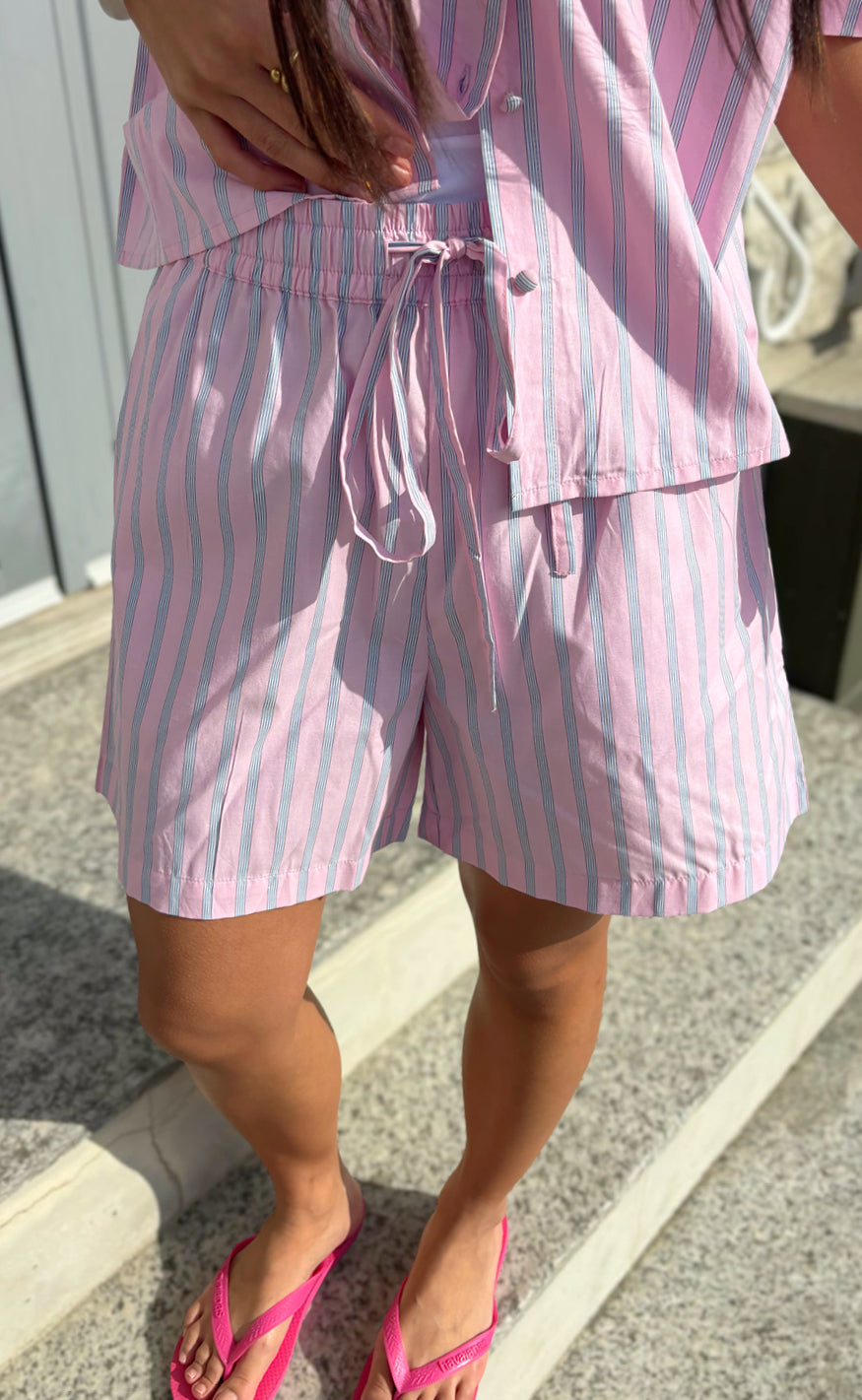 Say INA Copenhagen Shorts - Marika - Pink Striped