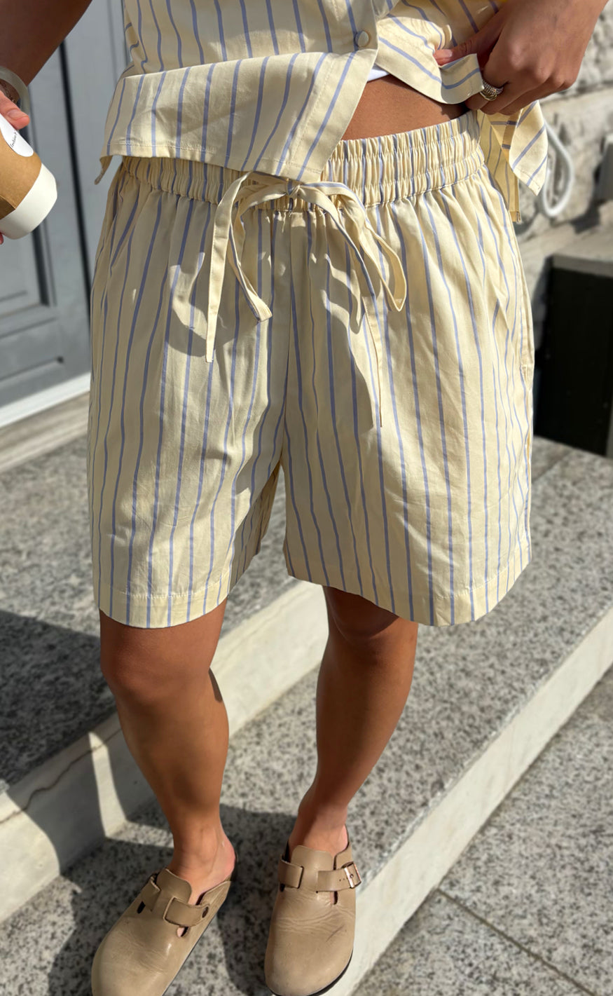 Say INA Copenhagen Shorts - Marika - Yellow Striped