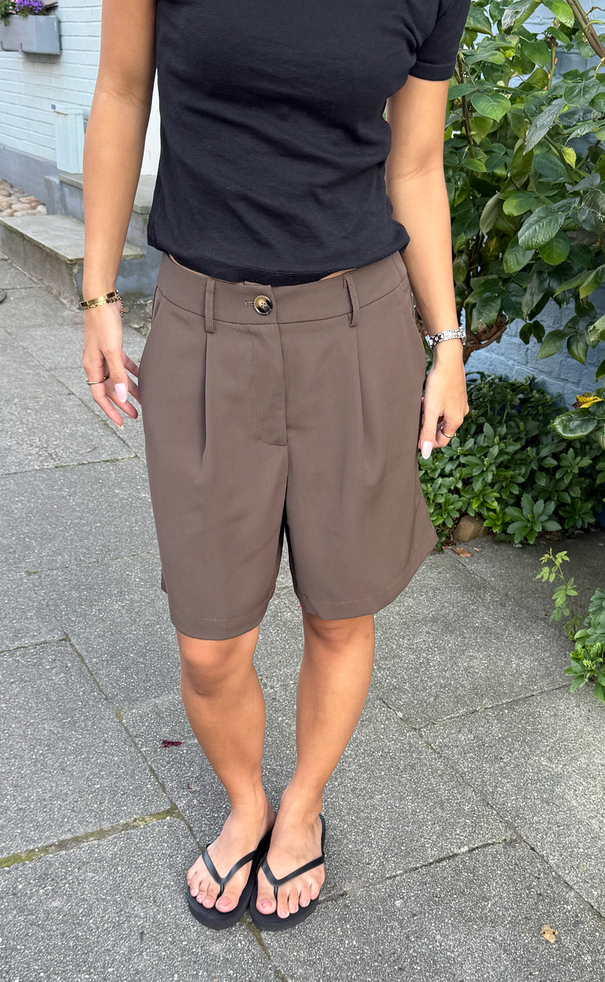 Say INA Copenhagen Shorts - Sanna - Dark Brown