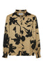 Say INA Copenhagen Skjorte - Augusta - Camel / Black Flower