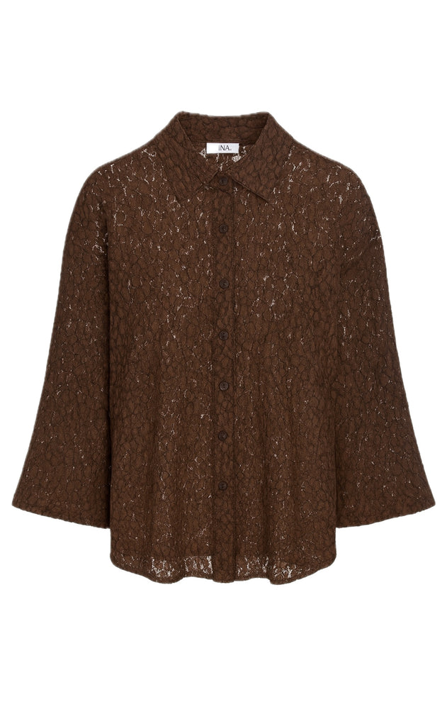 Say INA Copenhagen Skjorte - Belle Lace - Dark Brown