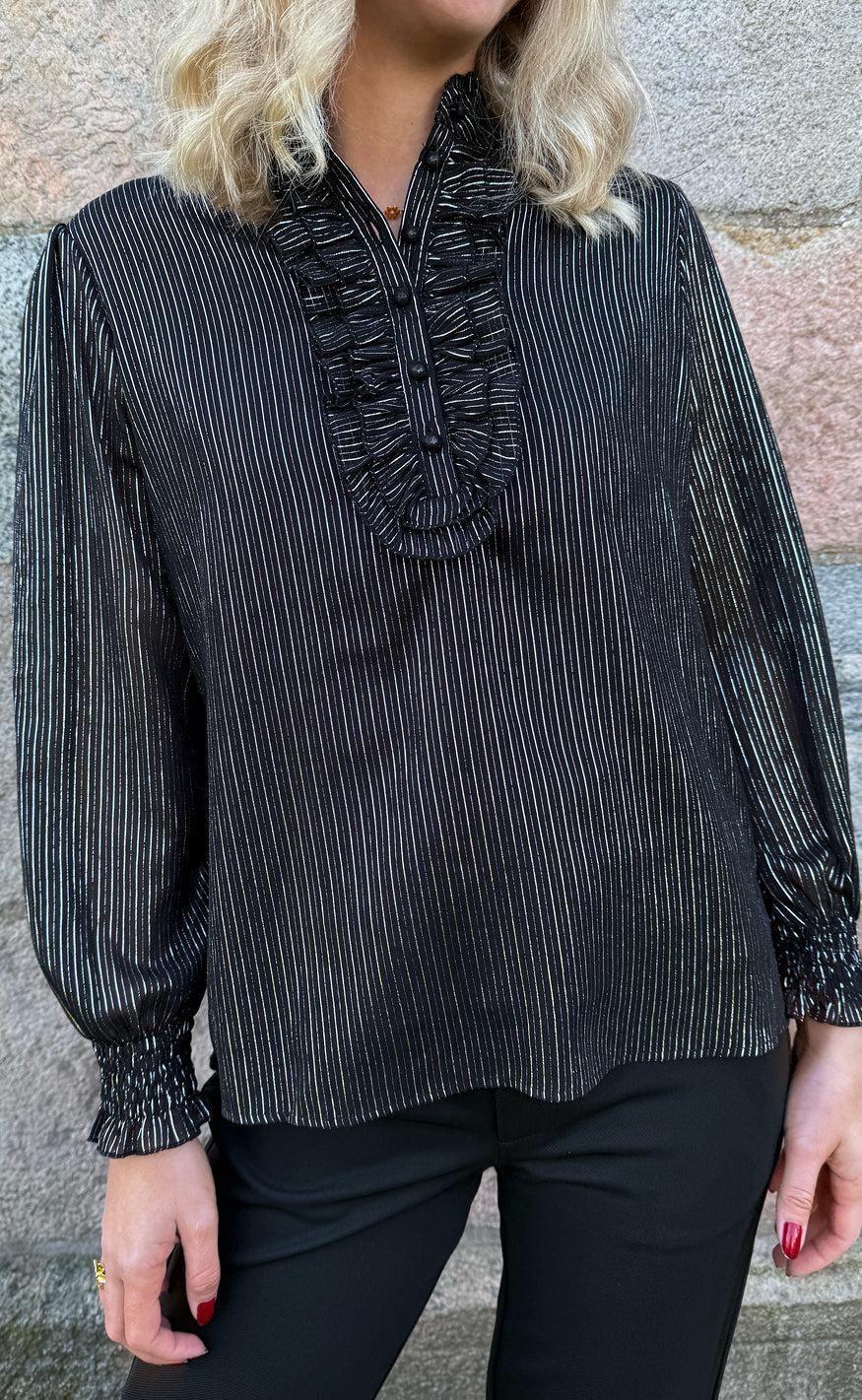 Say INA Copenhagen Skjorte - Cami - Black W. Lurex Stripes