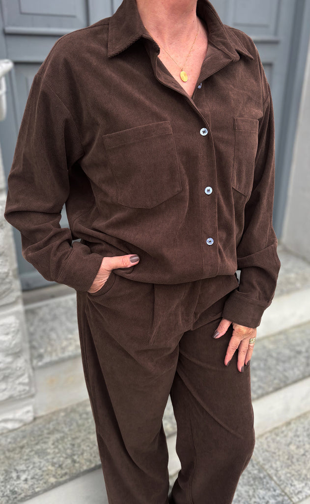 Say INA Copenhagen Skjorte - Carina - Brown Corduroy