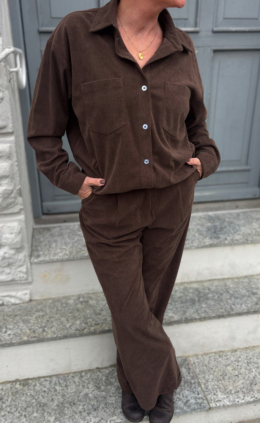Say INA Copenhagen Skjorte - Carina - Brown Corduroy