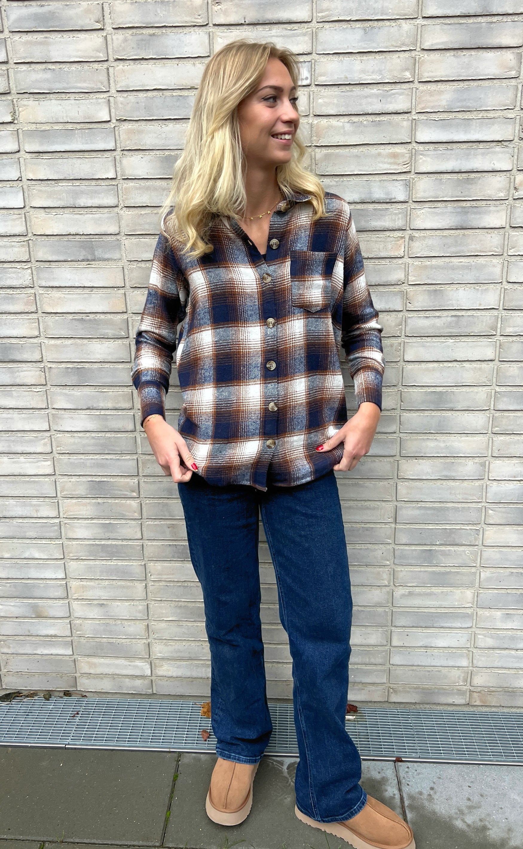 Say INA Copenhagen Skjorte - Caya - Brown Check