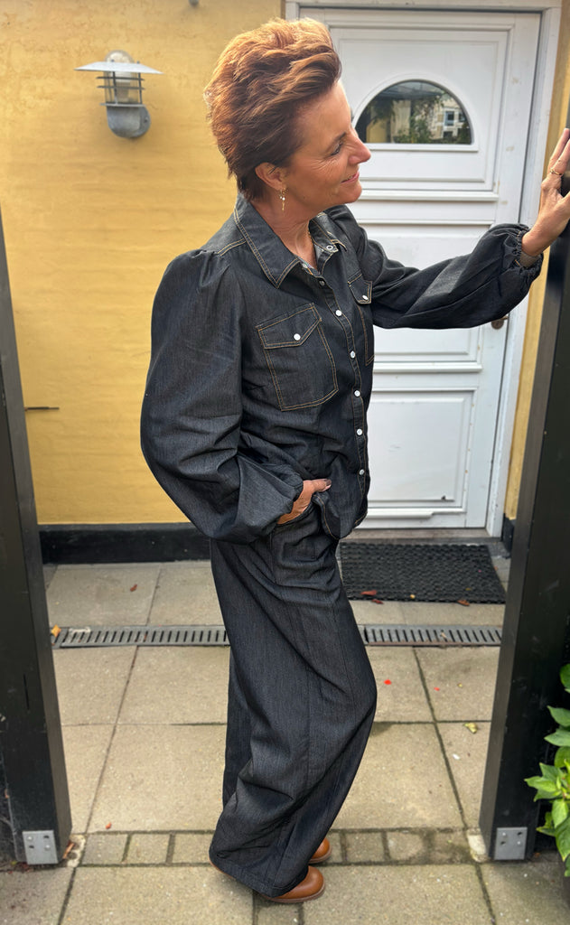 Say INA Copenhagen Skjorte - Detia LS - Black Denim