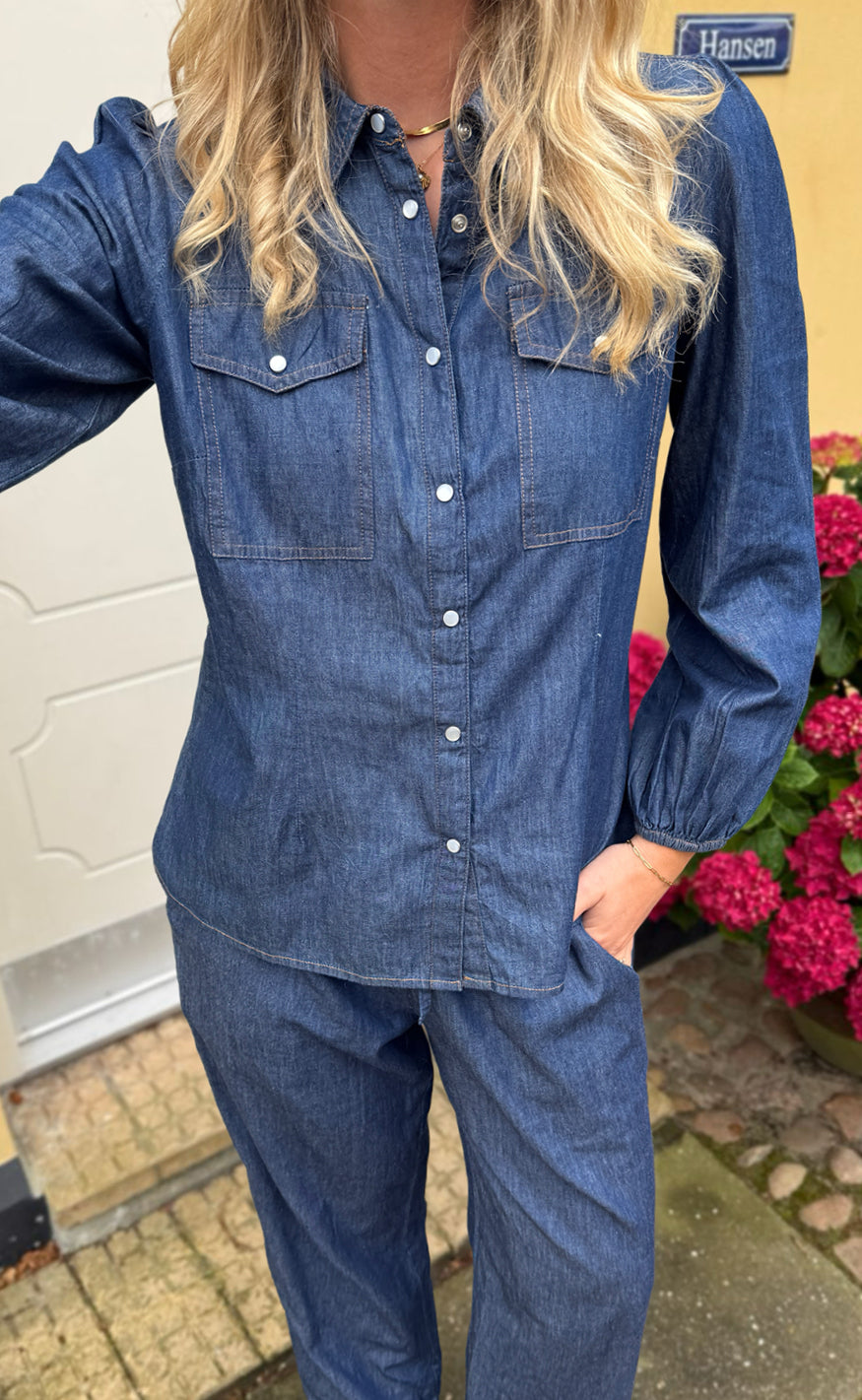 Say INA Copenhagen Skjorte - Detia LS - Denim Blue