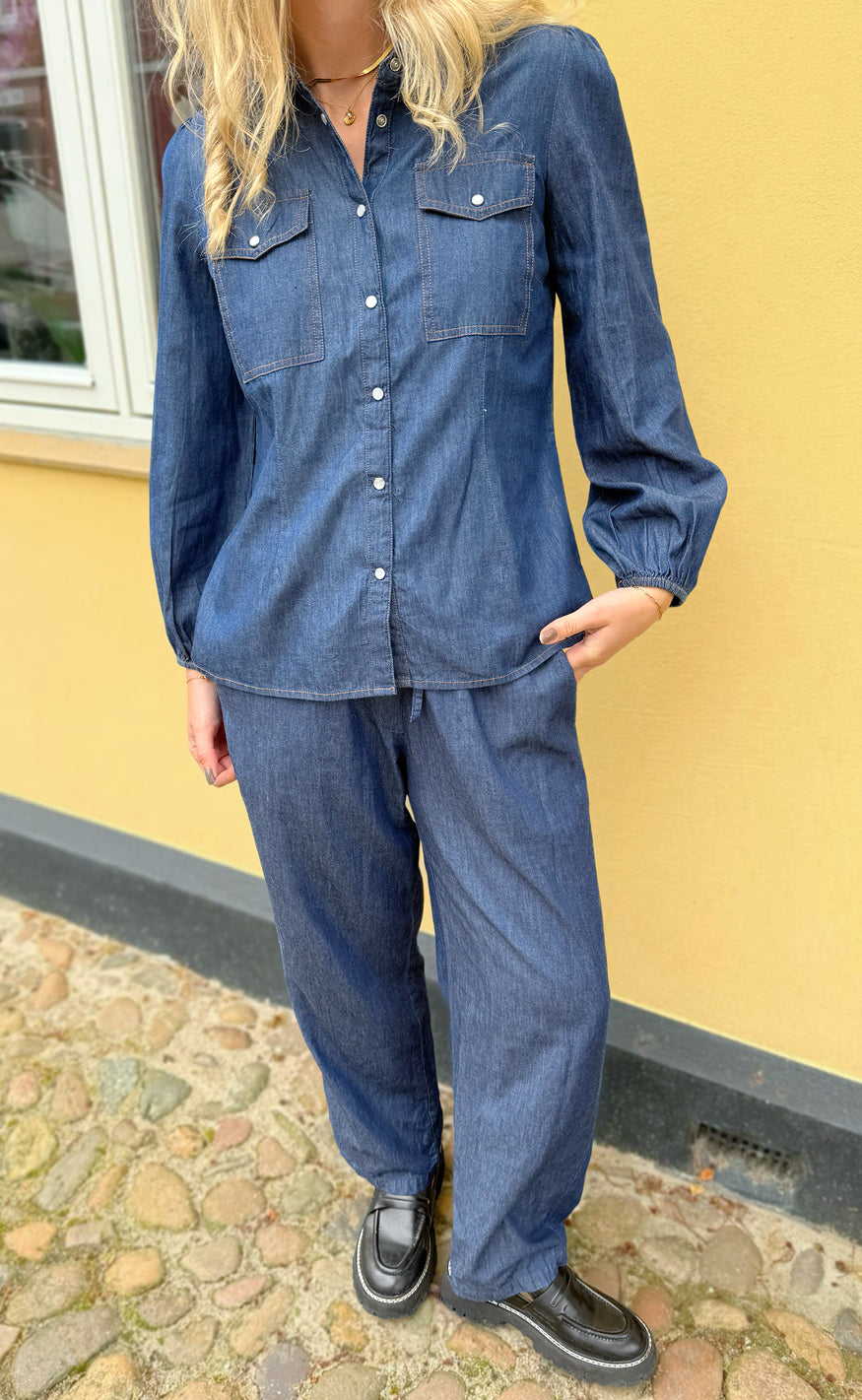 Say INA Copenhagen Skjorte - Detia LS - Denim Blue