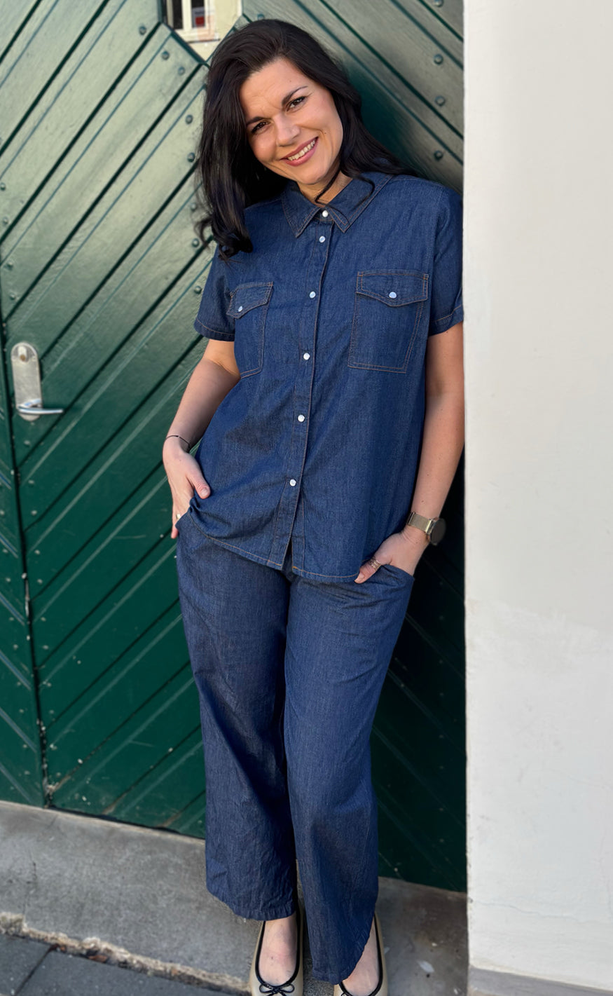 Say INA Copenhagen Skjorte - Detia Summer - Denim Blue