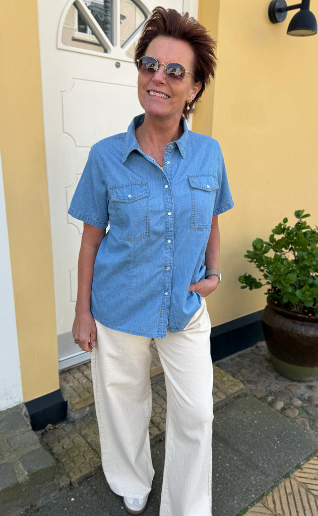Say INA Copenhagen Skjorte - Detia Summer - Light Blue Denim