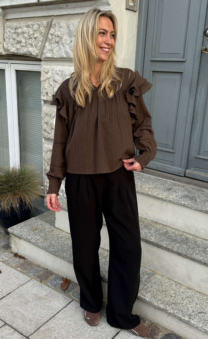 Say INA Copenhagen Skjorte - Ditte - Dark Brown
