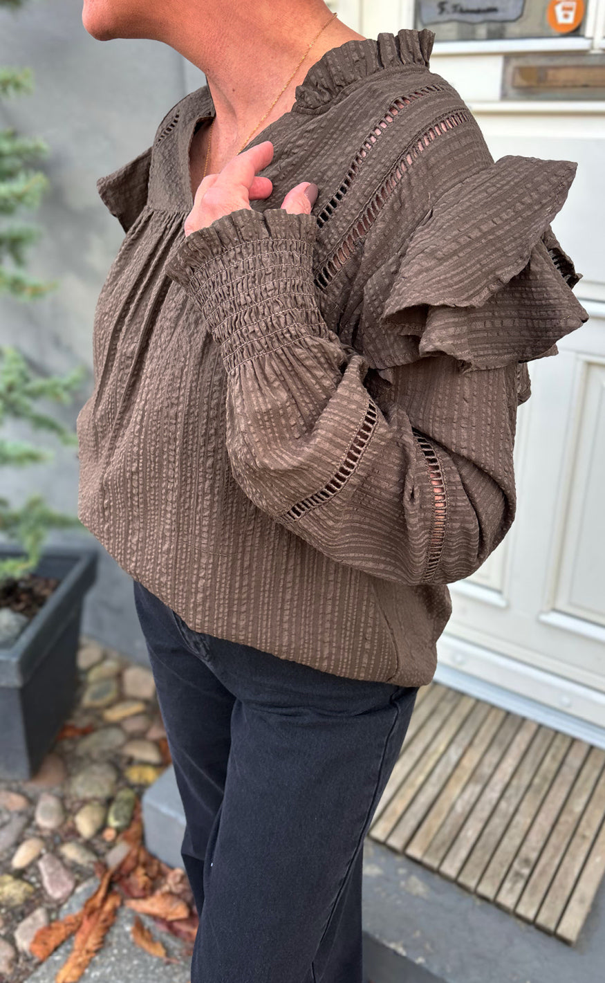 Say INA Copenhagen Skjorte - Ditte - Dark Brown