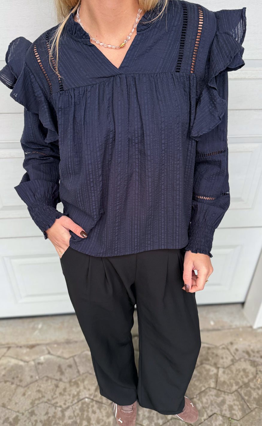 Say INA Copenhagen Skjorte - Ditte - Navy Blue