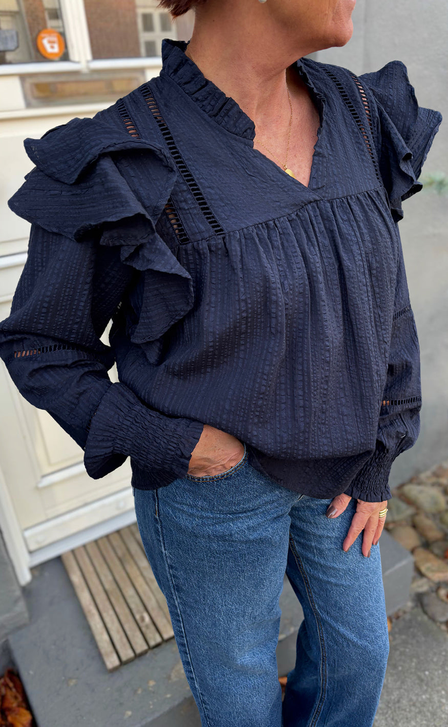 Say INA Copenhagen Skjorte - Ditte - Navy Blue