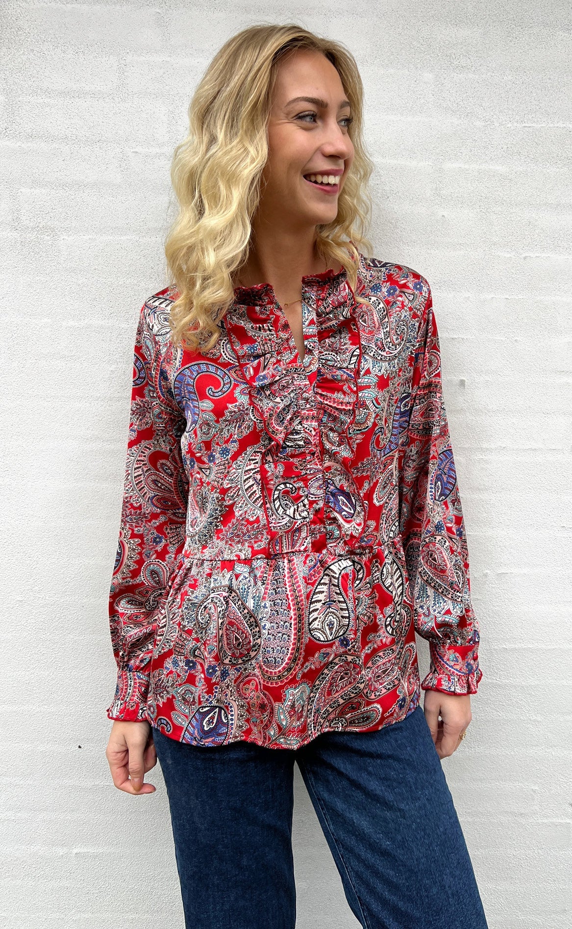 Say INA Copenhagen Skjorte - Evie - Red Paisley