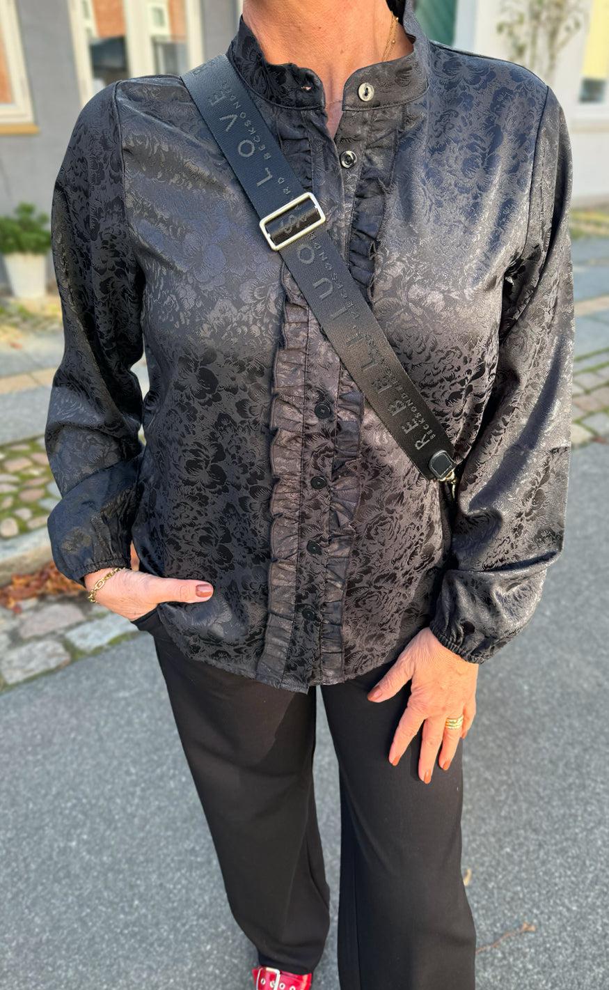 Say INA Copenhagen Skjorte - Florina - Black Flower