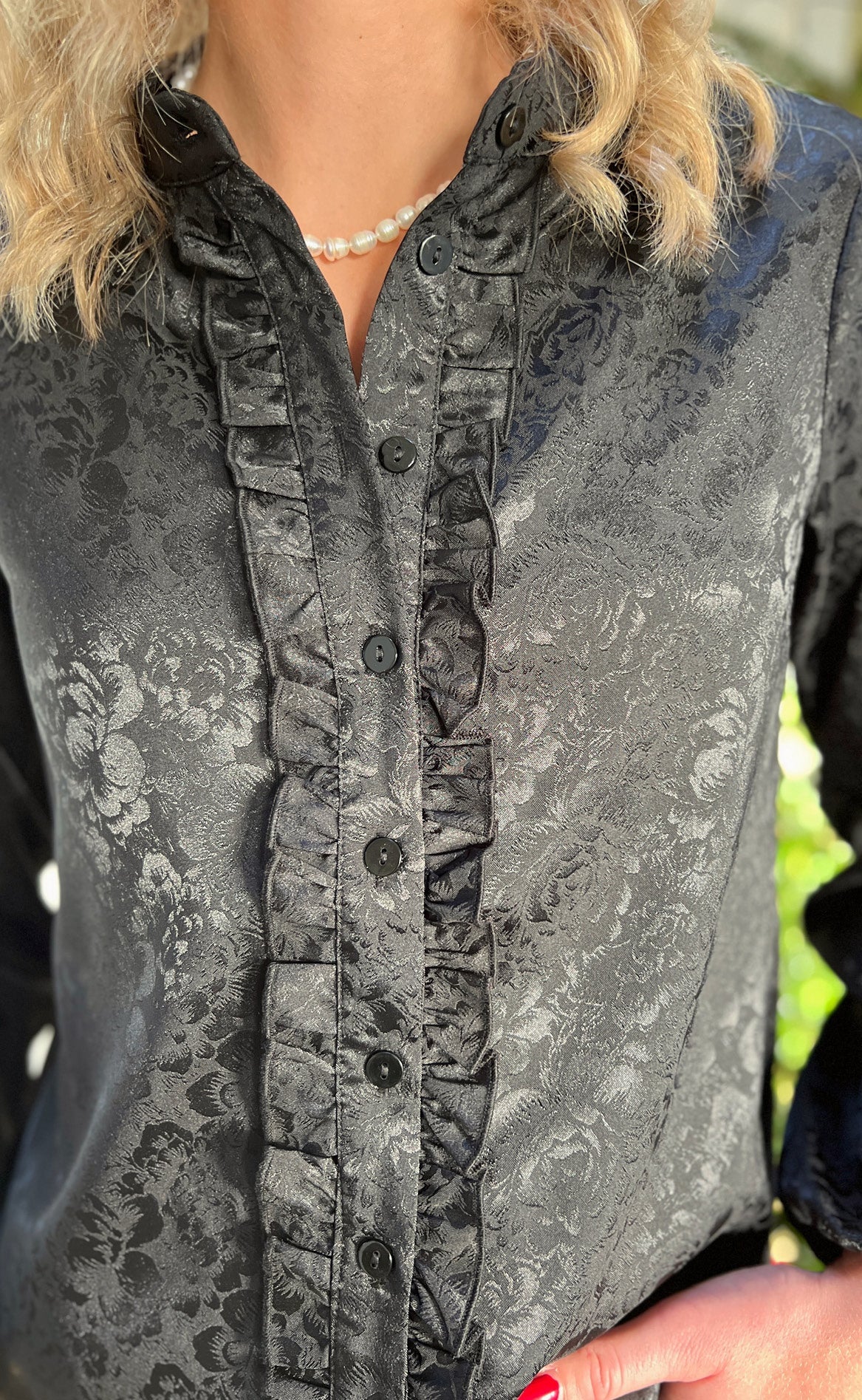 Say INA Copenhagen Skjorte - Florina - Black Flower