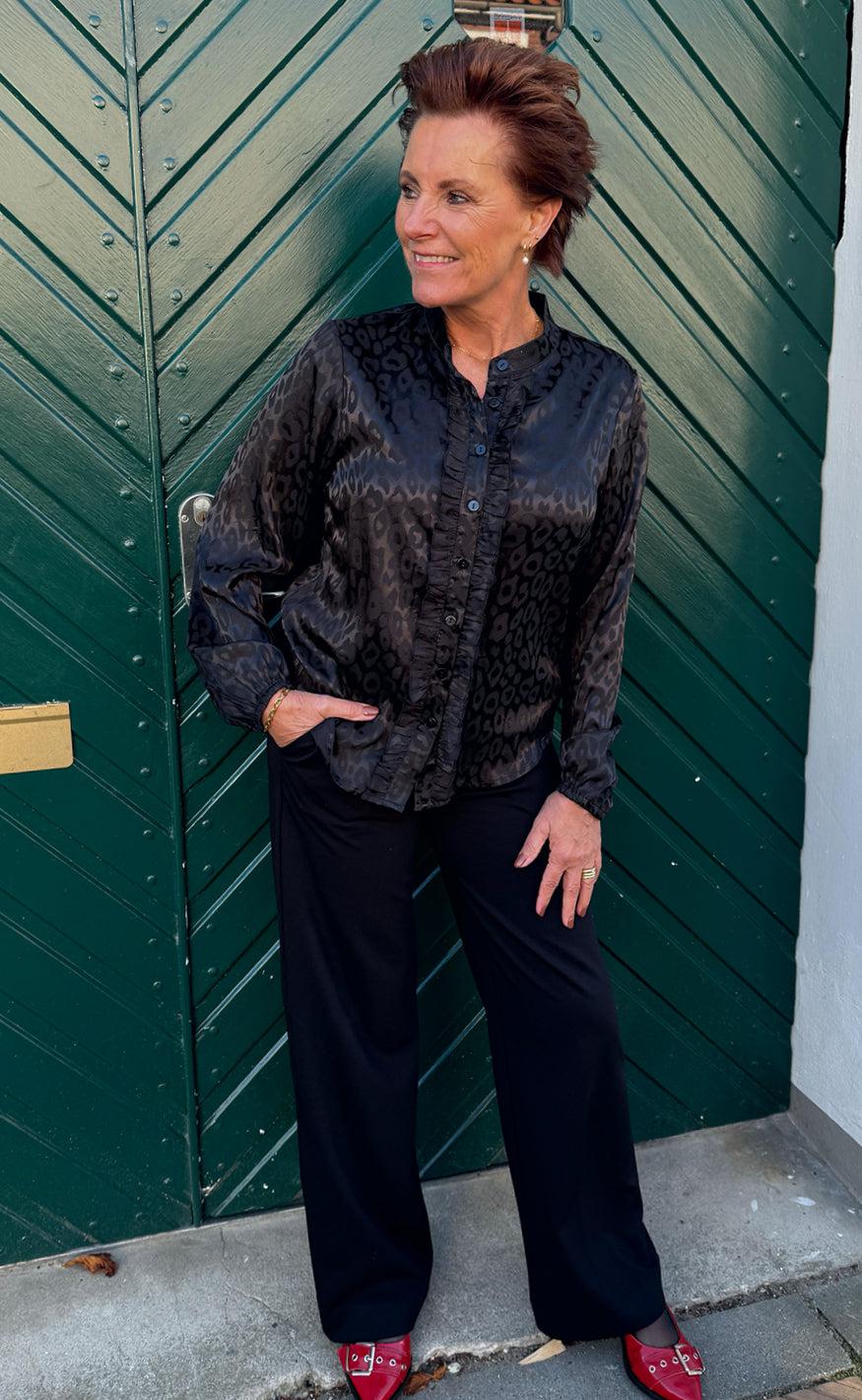 Say INA Copenhagen Skjorte - Florina - Black Leopard