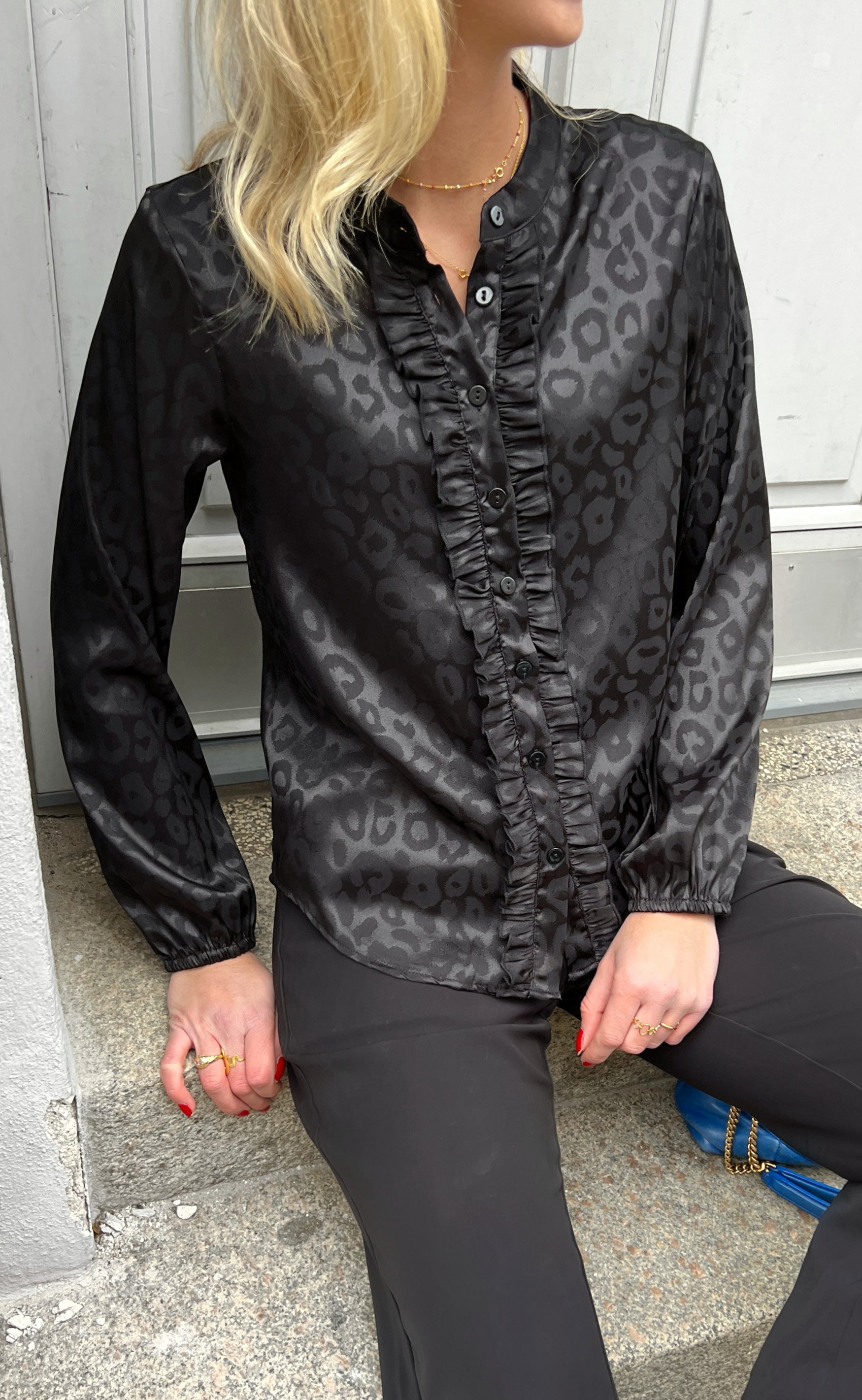 Say INA Copenhagen Skjorte - Florina - Black Leopard
