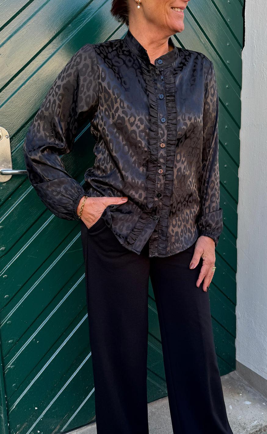 Say INA Copenhagen Skjorte - Florina - Black Leopard