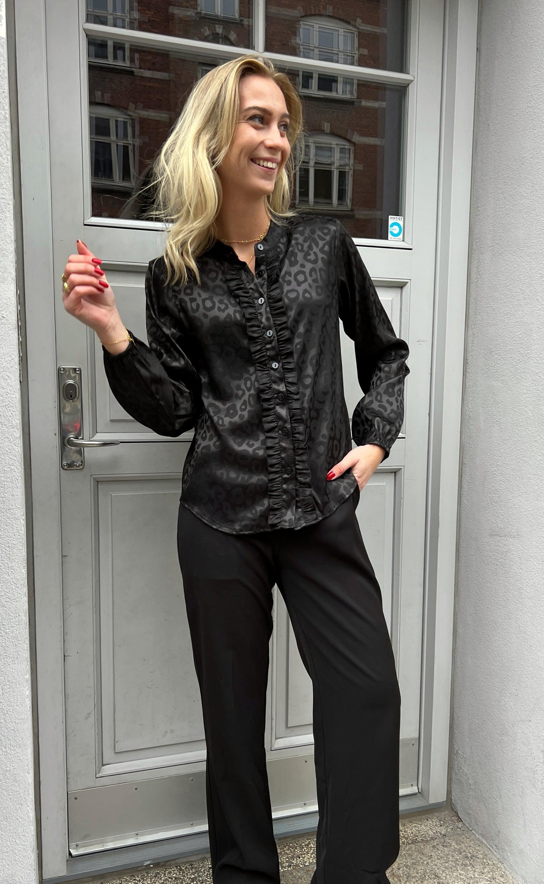 Say INA Copenhagen Skjorte - Florina - Black Leopard