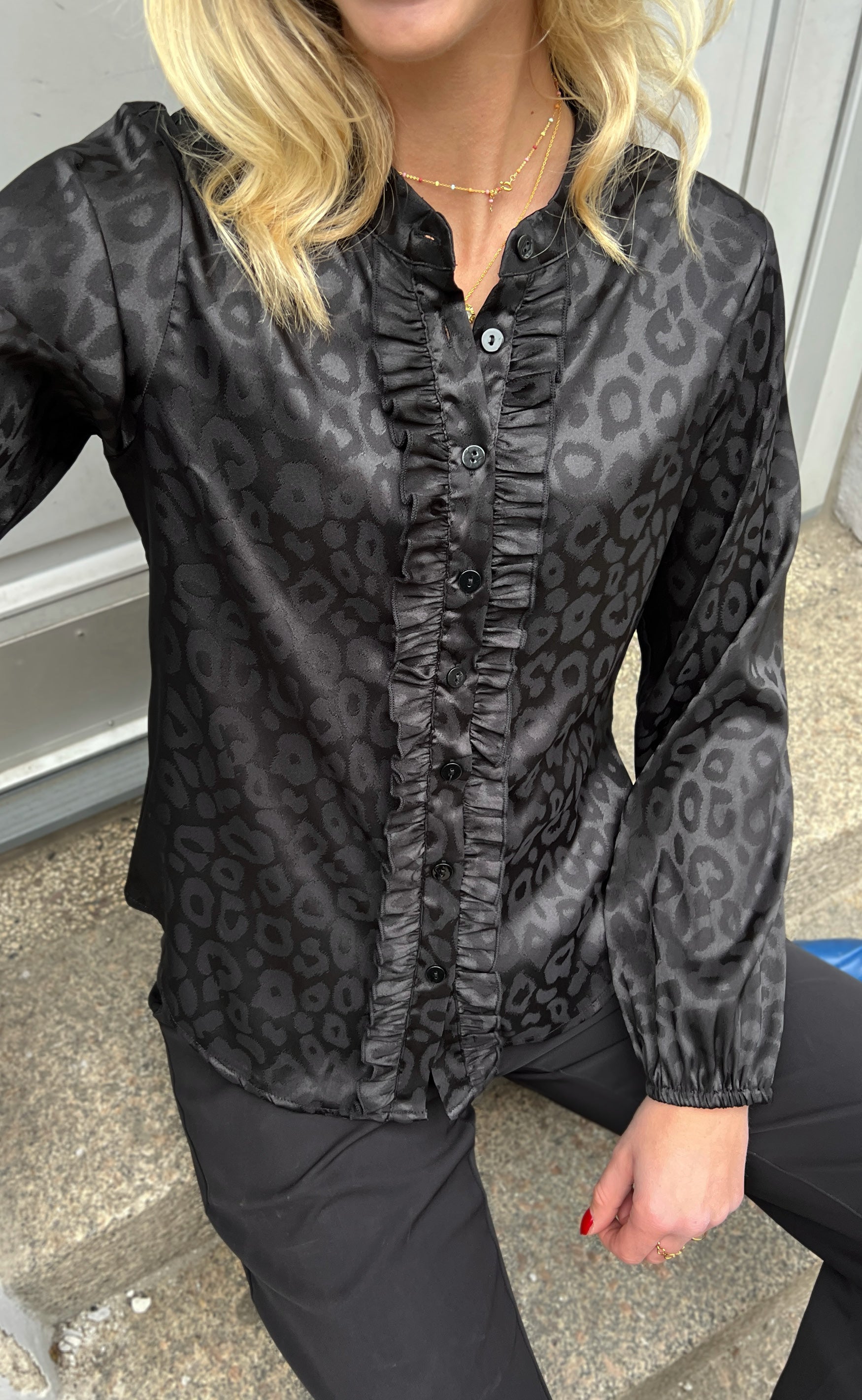 Say INA Copenhagen Skjorte - Florina - Black Leopard