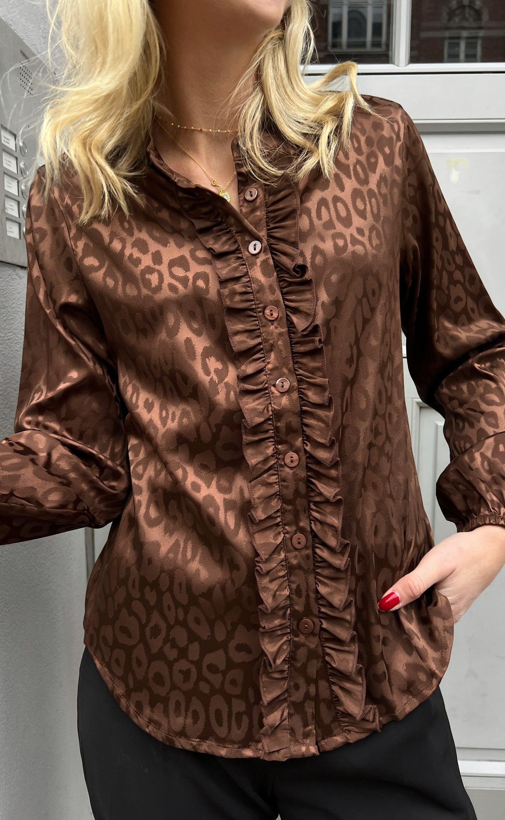 Say INA Copenhagen Skjorte - Florina - Chocolate Leopard