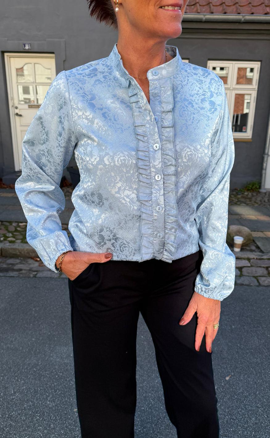 Say INA Copenhagen Skjorte - Florina - Light Blue Flower