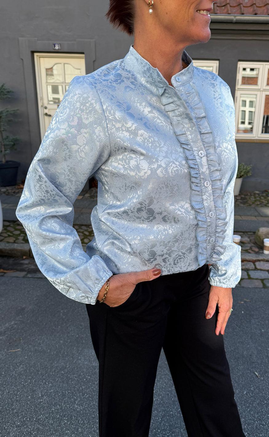 Say INA Copenhagen Skjorte - Florina - Light Blue Flower