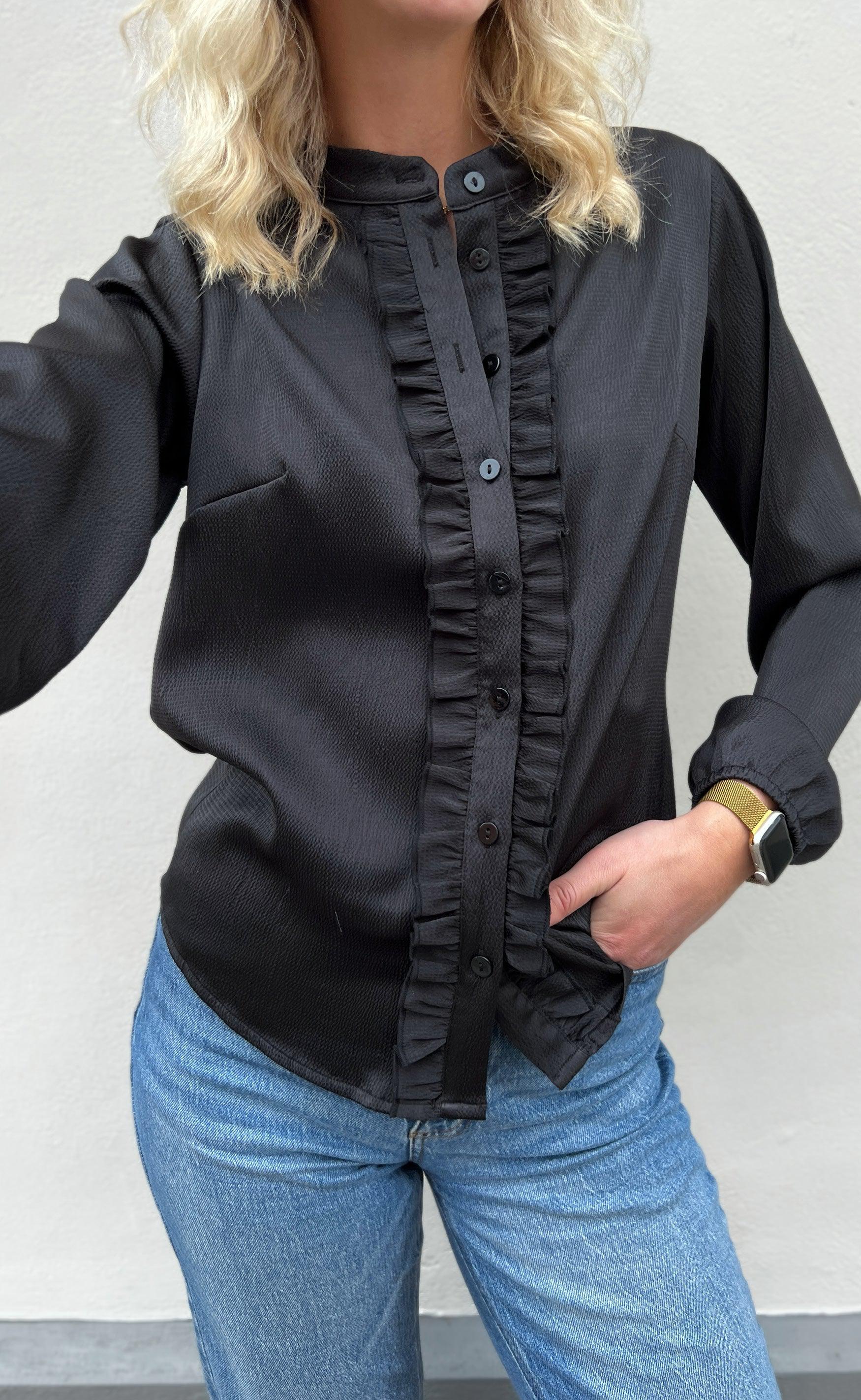 Say INA Copenhagen Skjorte - Florina - Shiny Black