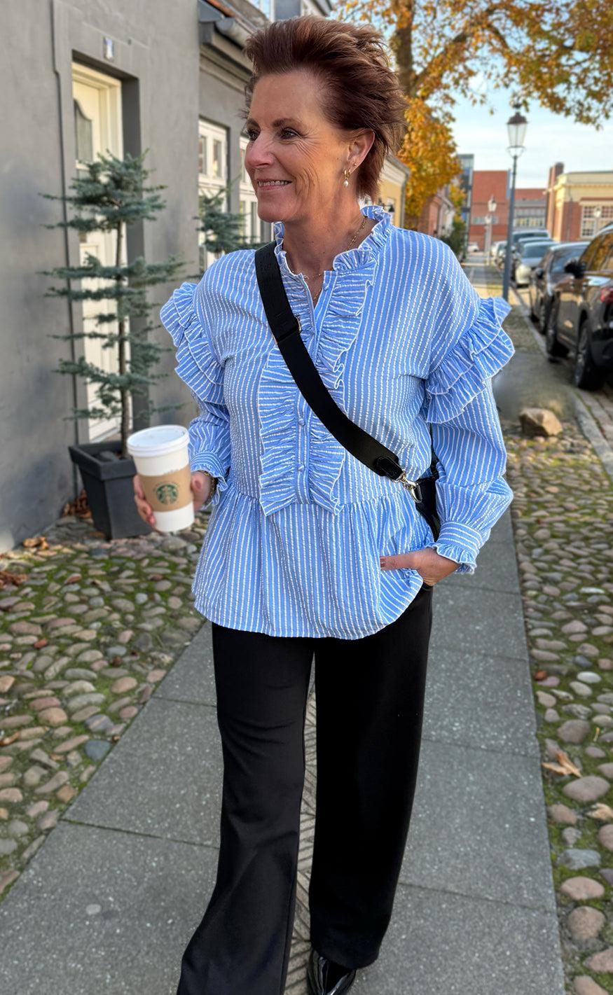 Say INA Copenhagen Skjorte - Frida - Blue Striped