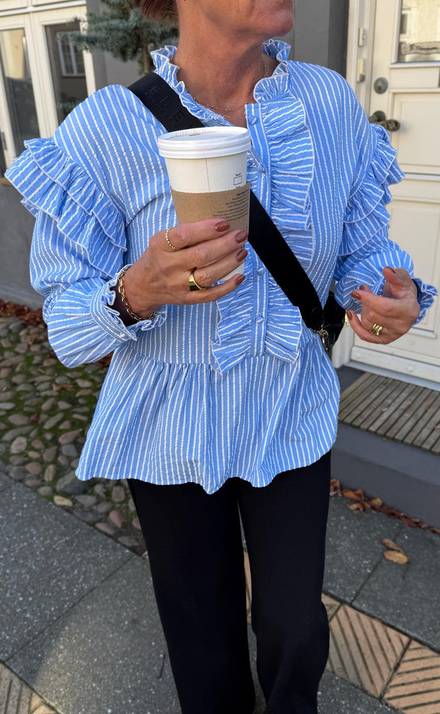 Say INA Copenhagen Skjorte - Frida - Blue Striped