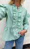 Say INA Copenhagen Skjorte - Frida - Green Striped